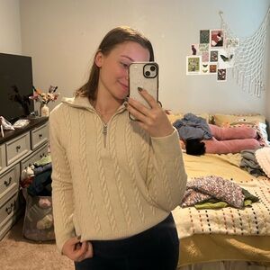 Cable Knit Quarter-Zip